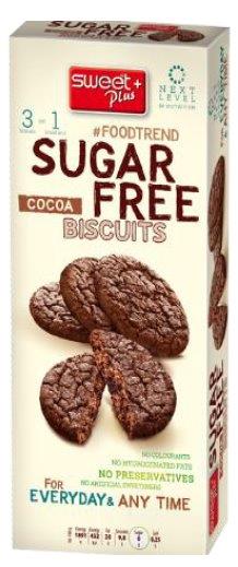 Kakaové sušenky bez cukru, s přírodním sladidlem 100 g