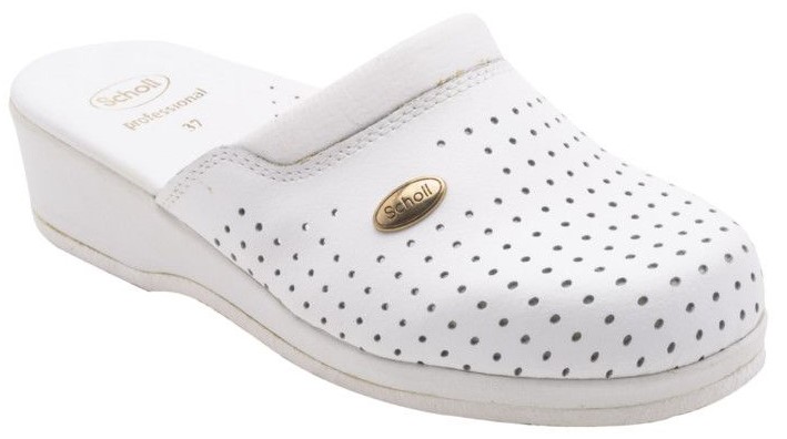 Scholl CLOG BACK GUARD -  zdravotní pantofle PROFESIONAL barva bílá velikost 38