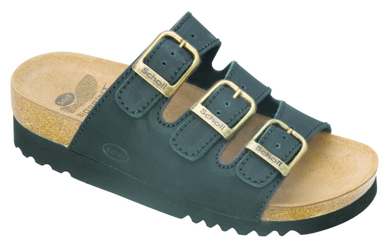 Scholl RIO AD Nub - dámské zdravotní pantofle barva černá velikost 36