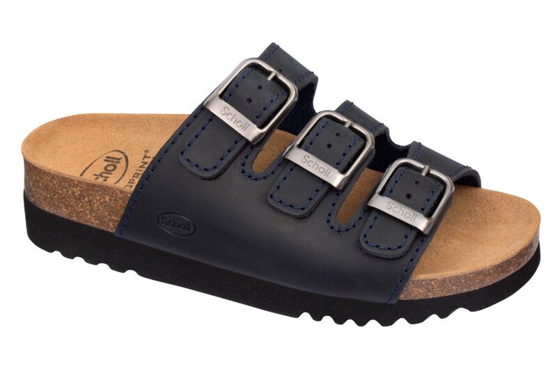 Scholl RIO WEDGE - dámské zdravotní pantofle barva námořnická modř velikost 38