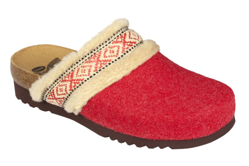 Scholl MAYA -   zdravotní dámská domácí obuv barva červená velikost 38