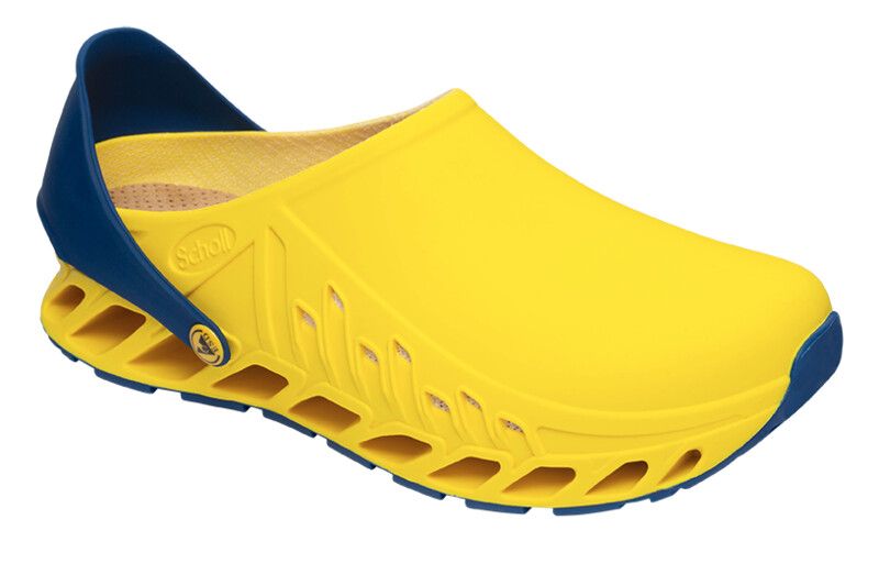 Scholl EVOFLEX - obuv profesionnal barva žluto modrá velikost 38