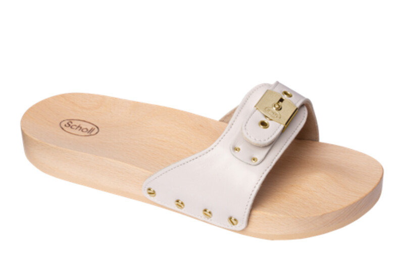 SCHOLL PESCURA FLAT - dámské prémiové zdravotní pantofle barva bílá velikost 38
