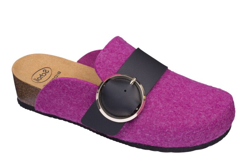 Scholl AMALFI CLOG - zdravotní dámská domácí obuv barva fuchsiová velikost 38