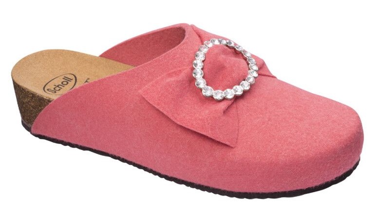 Scholl CRYSTAL - zdravotní dámská domácí obuv barva korálová velikost 38