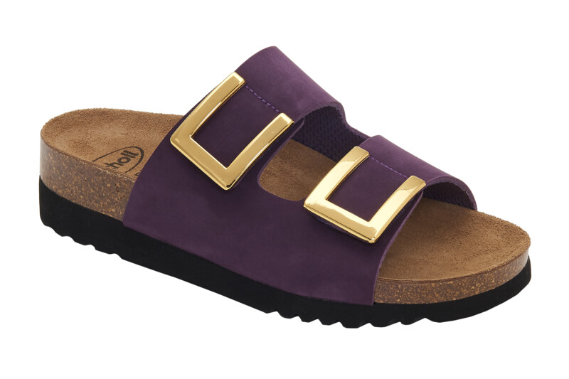 Scholl MONTEREY 2 STRAPS - dámské zdravotní pantofle barva purpurová velikost 42