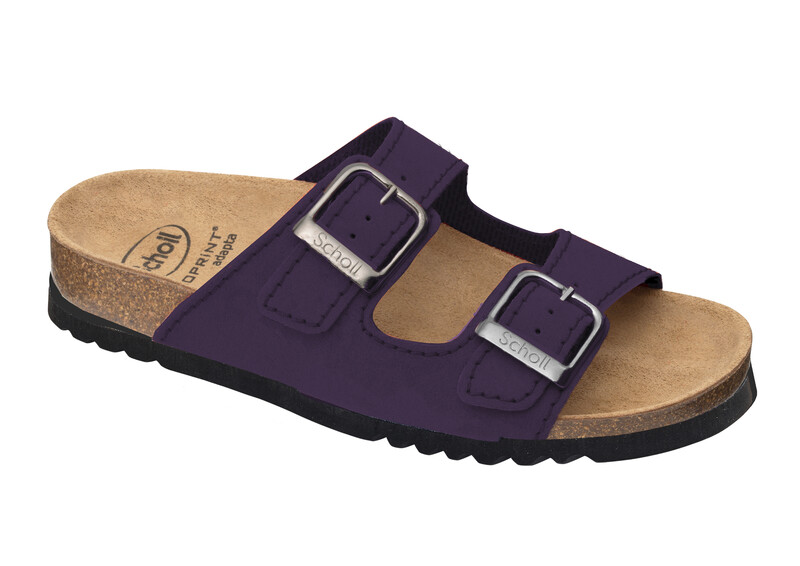 Scholl MALAREN - dámské zdravotní pantofle barva purpurová velikost 37