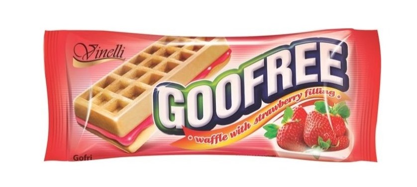 Gofree - vafle s jahodovou náplní 50 g