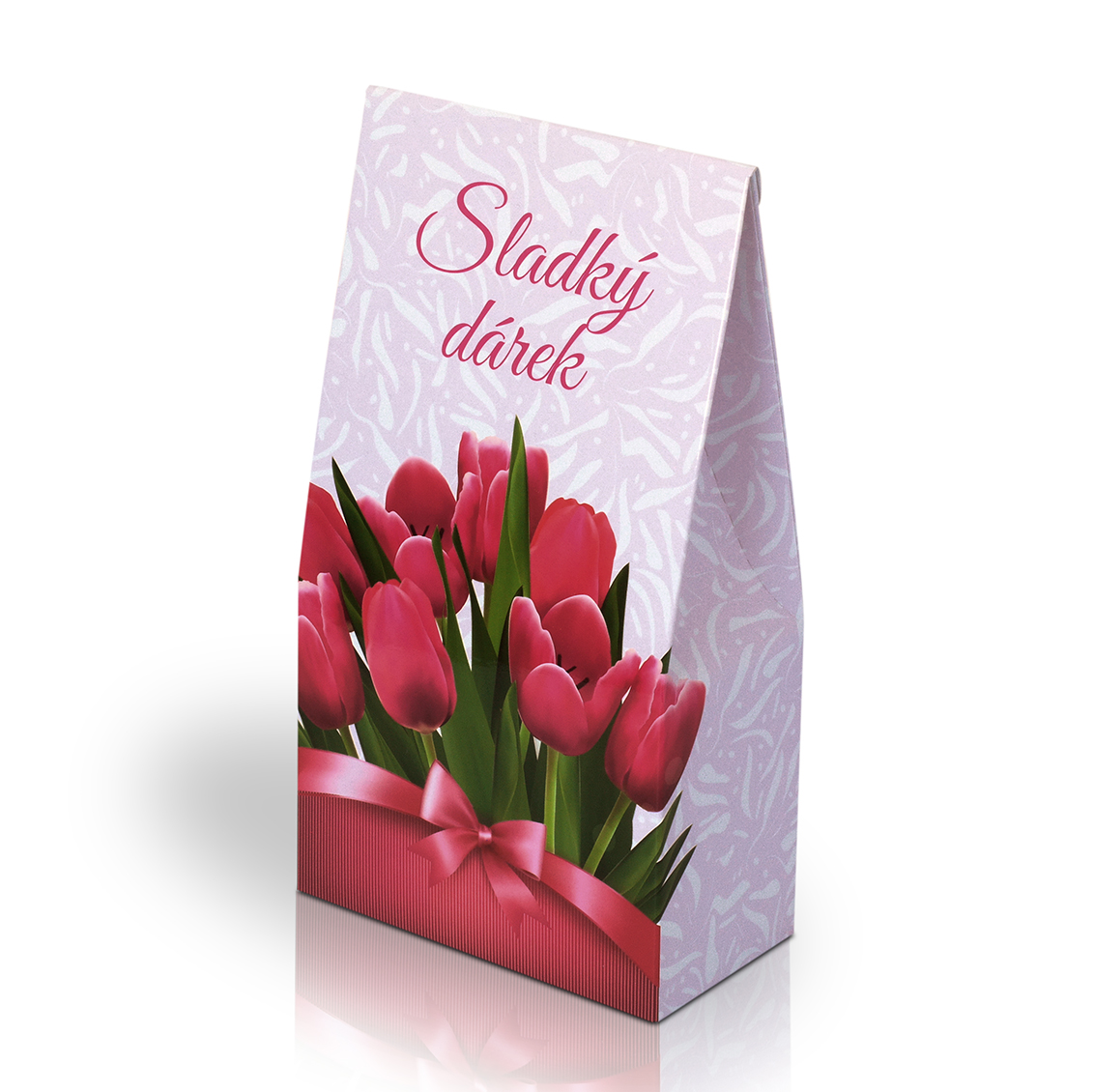 Italské pralinky - Sladký dárek s tulipány 100g (stříška)