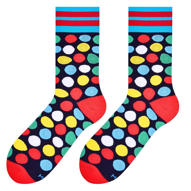 Ponožky veselé PUNTÍKY vysoké velikost M(39-42)