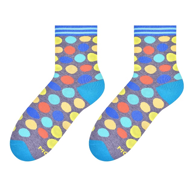 Ponožky veselé PUNTÍKY střední velikost S(35-38)